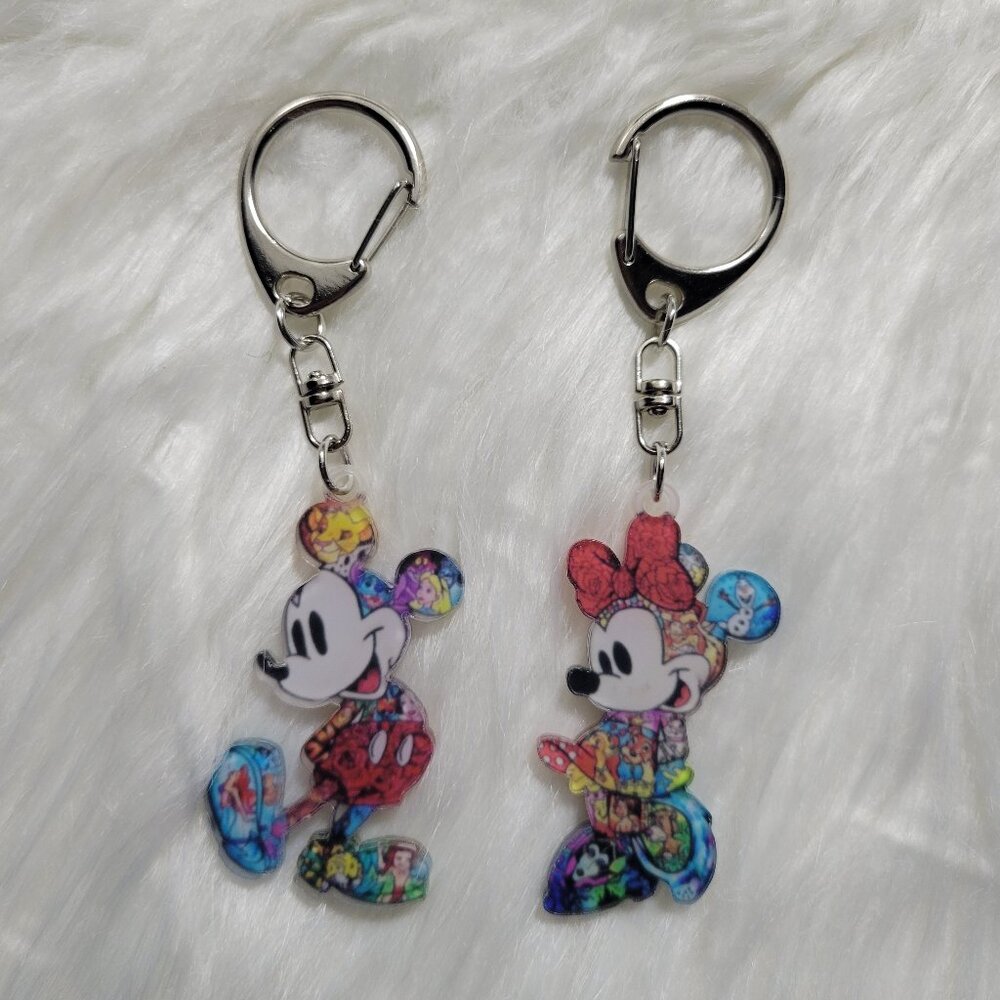 Mickey & Minnie Keychain Set